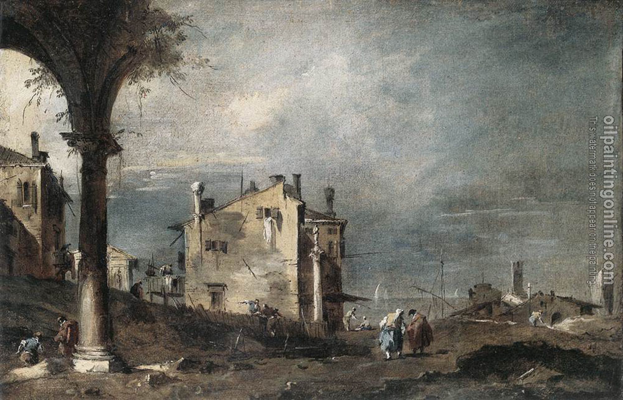 Francesco Guardi - Capriccio with Venetian Motifs